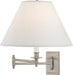 Robert Abbey - One Light Wall Swinger - Kinetic Linen Shade - Brushed Chrome- Union Lighting Luminaires Decor