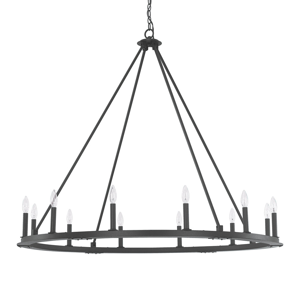 Capital Lighting - 12 Light Chandelier - Pearson - Black Iron- Union Lighting Luminaires Decor