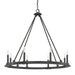 Capital Lighting - Eight Light Chandelier - Pearson - Black Iron- Union Lighting Luminaires Decor