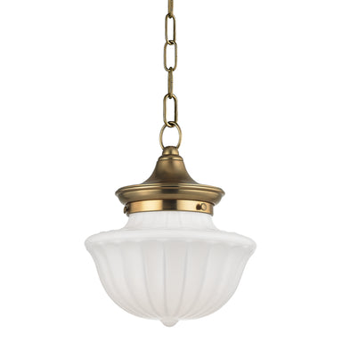 Hudson Valley - One Light Pendant - Dutchess - Aged Brass- Union Lighting Luminaires Decor