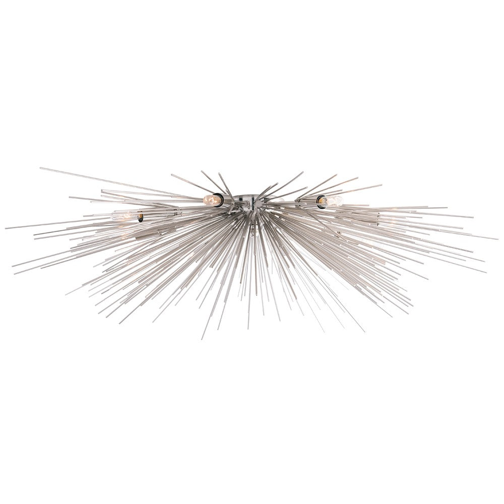 Arteriors - Eight Light Flush Mount - Roxanne - Polished Nickel- Union Lighting Luminaires Decor