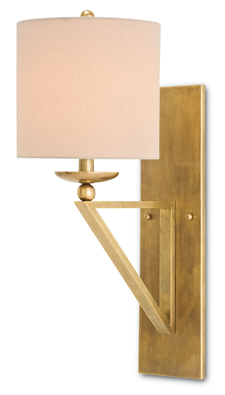 Currey and Company - One Light Wall Sconce - Anthology - Vintage Brass- Union Lighting Luminaires Decor