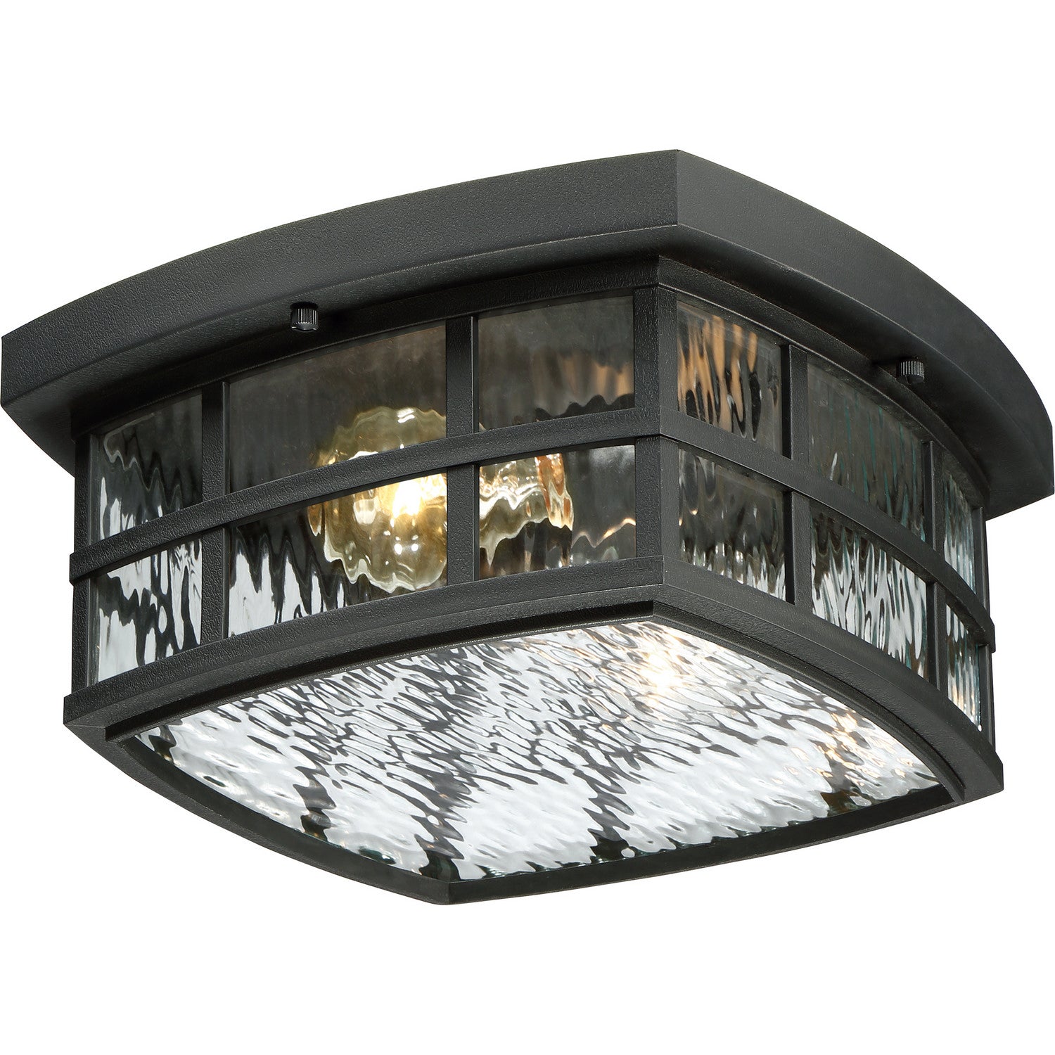 Quoizel - Two Light Outdoor Flush Mount - Stonington - Mystic Black- Union Lighting Luminaires Decor