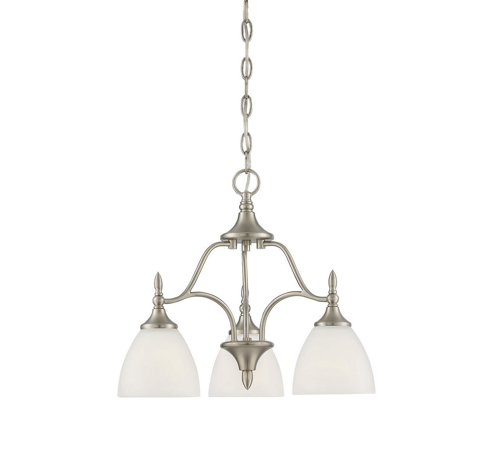 Savoy House - Three Light Chandelier - Herndon - Satin Nickel- Union Lighting Luminaires Decor