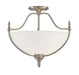 Savoy House - Three Light Semi-Flush Mount - Herndon - Satin Nickel- Union Lighting Luminaires Decor