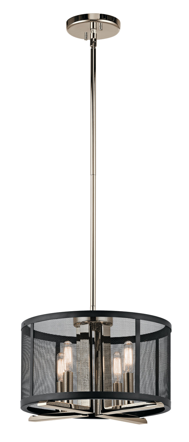 Kichler Canada - Four Light Pendant/Semi Flush - Titus - Polished Nickel- Union Lighting Luminaires Decor