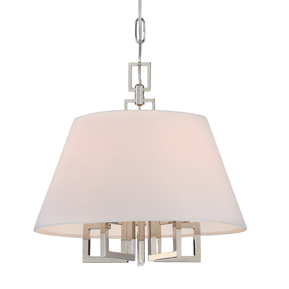 Crystorama - Five Light Mini Chandelier - Westwood - Polished Nickel- Union Lighting Luminaires Decor