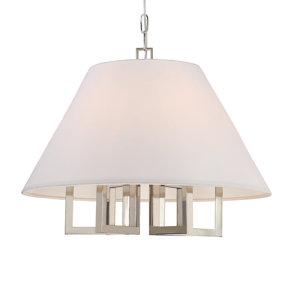 Crystorama - Six Light Chandelier - Westwood - Polished Nickel- Union Lighting Luminaires Decor