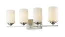 Z-Lite Canada - Four Light Vanity - Bordeaux - Brushed Nickel- Union Lighting Luminaires Decor