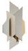 Corbett Lighting Canada - Two Light Wall Sconce - Modernist - Pol Ss W Silver/Gold Leaf- Union Lighting Luminaires Decor