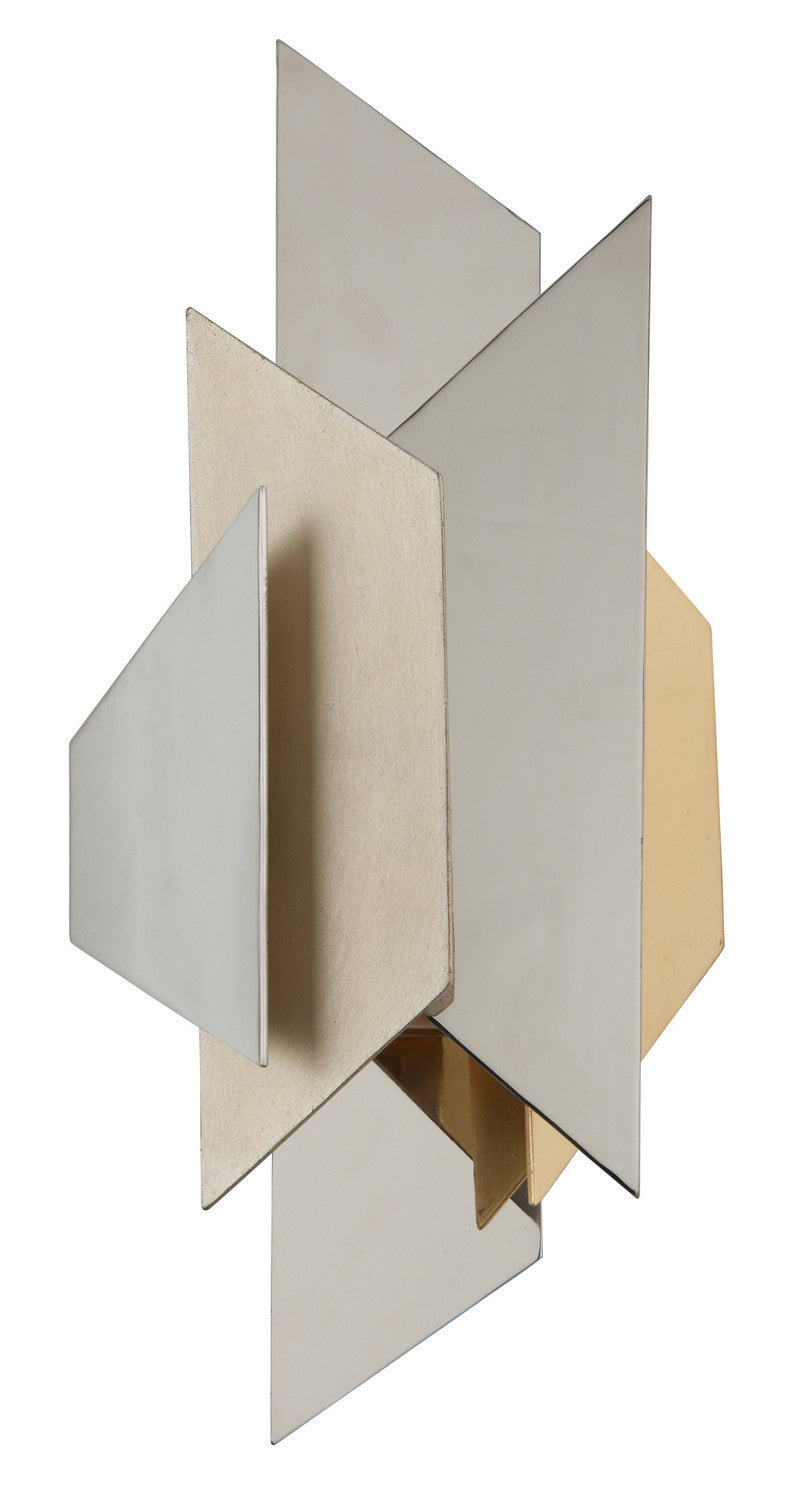 Corbett Lighting Canada - Two Light Wall Sconce - Modernist - Pol Ss W Silver/Gold Leaf- Union Lighting Luminaires Decor