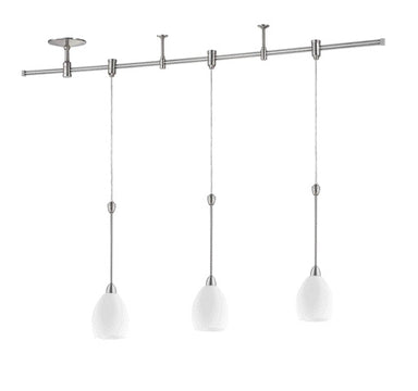 Kendal Canada - Three Light Line Voltage Pendant Rail Kit - Satin Nickel- Union Lighting Luminaires Decor