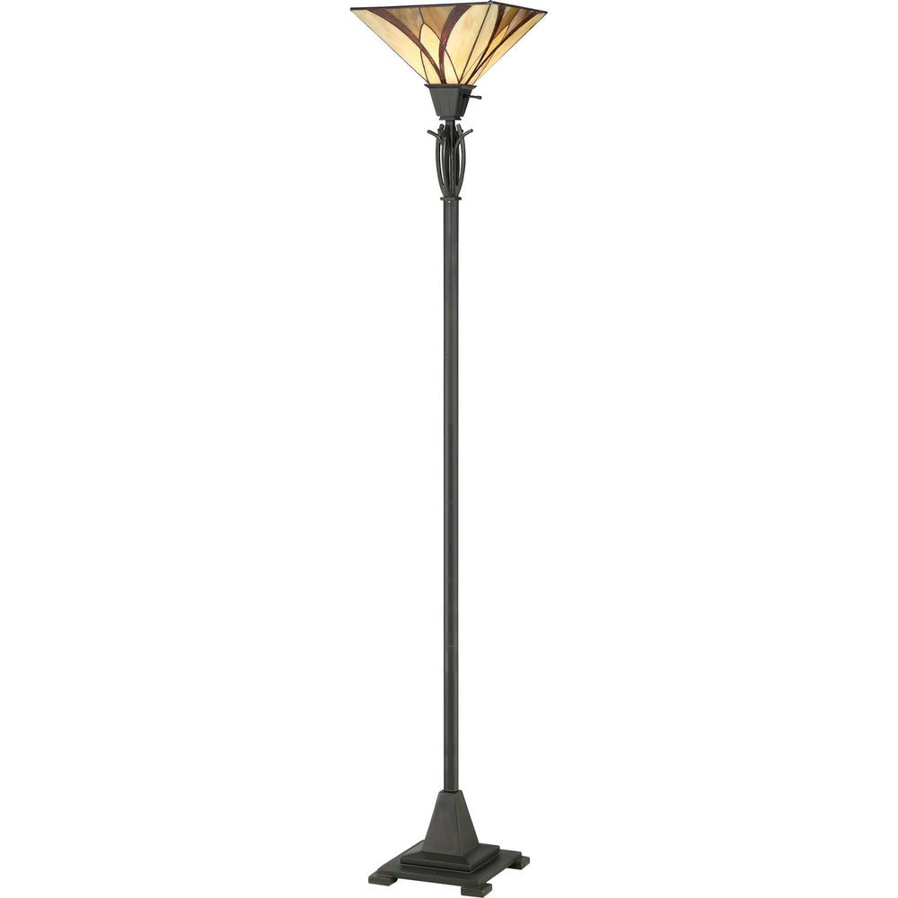 Quoizel - One Light Torchiere - Asheville - Valiant Bronze- Union Lighting Luminaires Decor