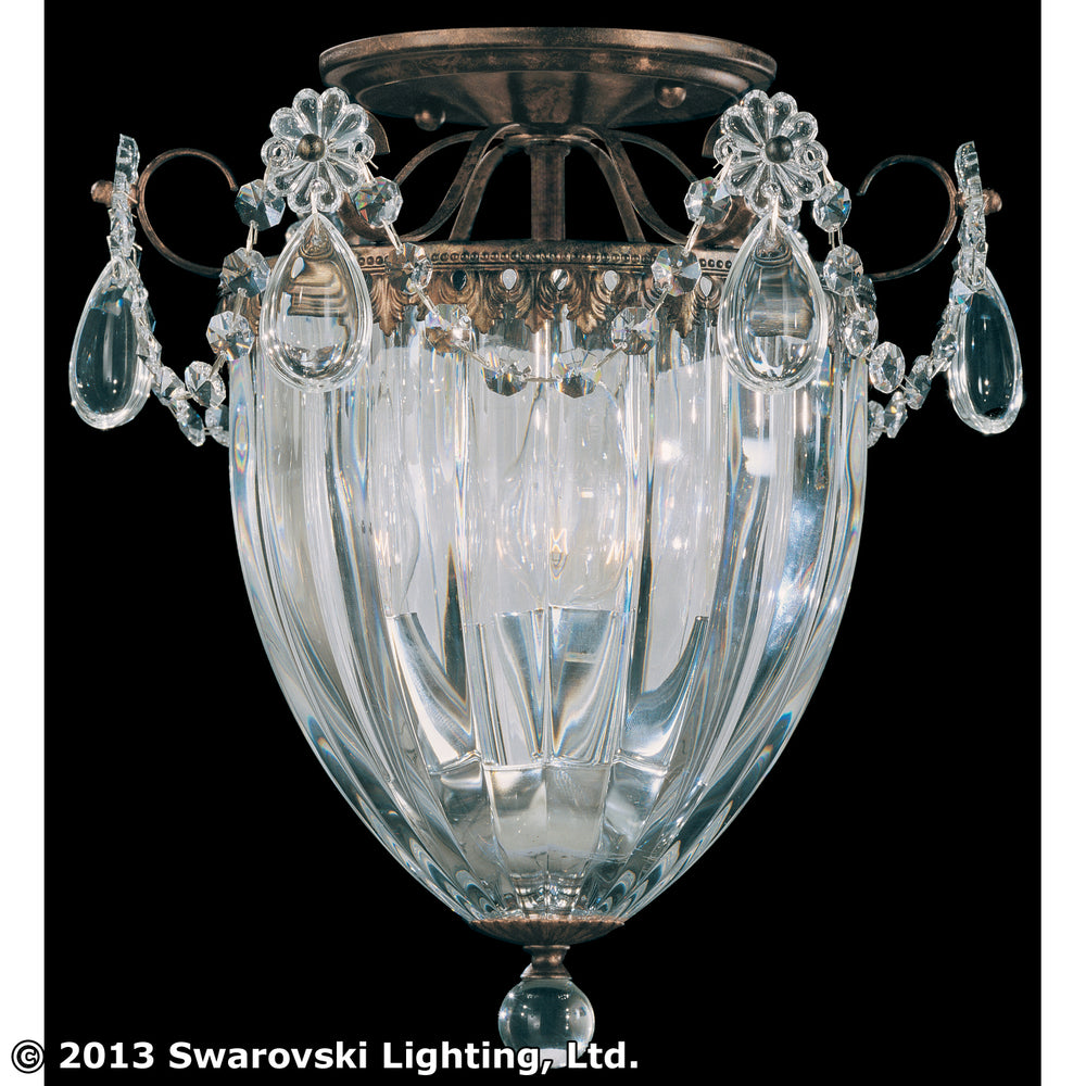 Schonbek - Three Light Semi-Flush Mount - Bagatelle - Heirloom Bronze- Union Lighting Luminaires Decor