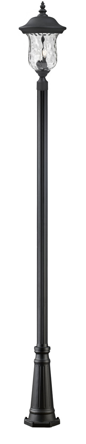Z-Lite Canada - Three Light Outdoor Post Mount - Armstrong - Black- Union Lighting Luminaires Decor
