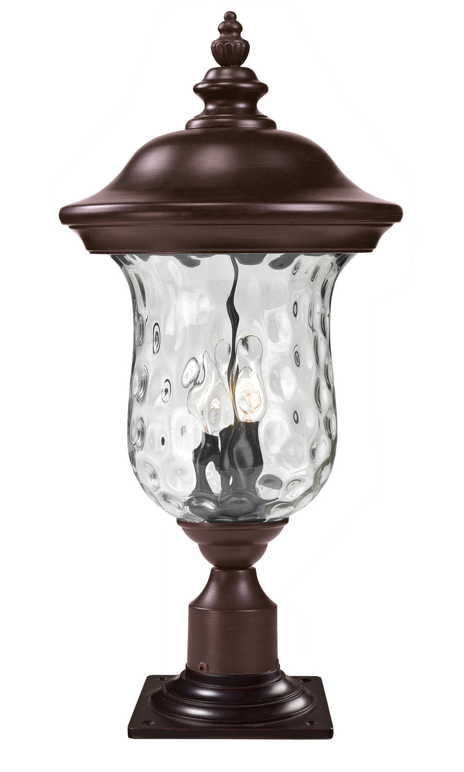Z-Lite Canada - Three Light Outdoor Post Mount - Armstrong - Bronze- Union Lighting Luminaires Decor