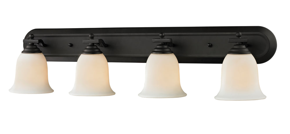 Z-Lite Canada - Four Light Vanity - Lagoon - Matte Black- Union Lighting Luminaires Decor