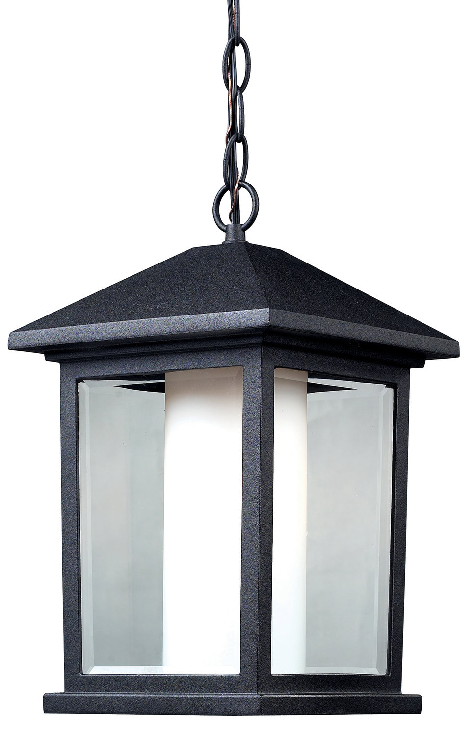 Z-Lite Canada - One Light Outdoor Chain Mount Ceiling Fixture - Mesa - Black- Union Lighting Luminaires Decor