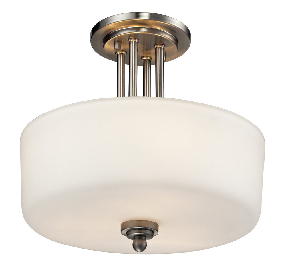 Z-Lite Canada - Three Light Semi Flush Mount - Cardinal - Brushed Nickel- Union Lighting Luminaires Decor