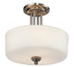 Z-Lite Canada - Three Light Semi Flush Mount - Cardinal - Brushed Nickel- Union Lighting Luminaires Decor