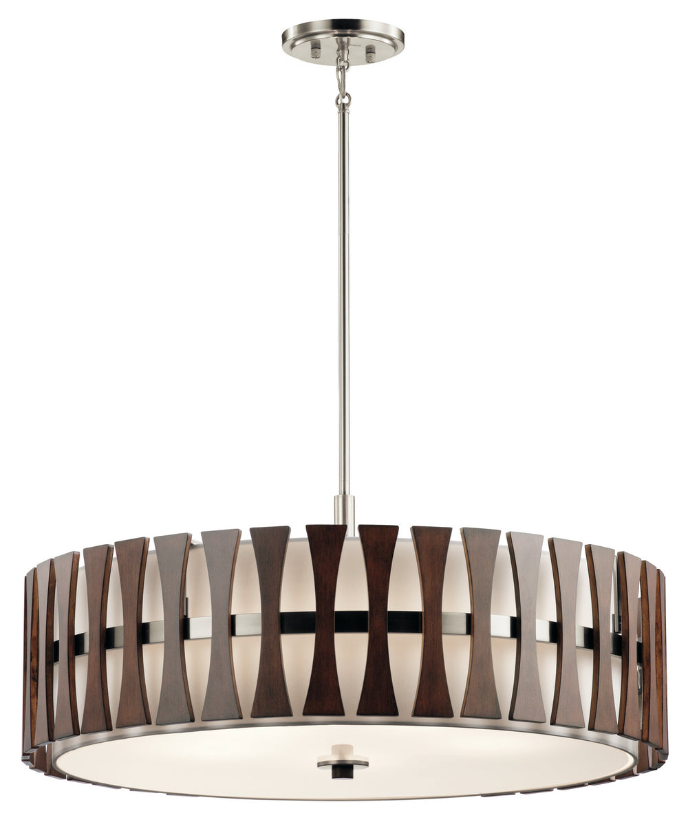 Kichler Canada - Five Light Pendant/Semi Flush Mount - Cirus - Auburn Stained Finish- Union Lighting Luminaires Decor