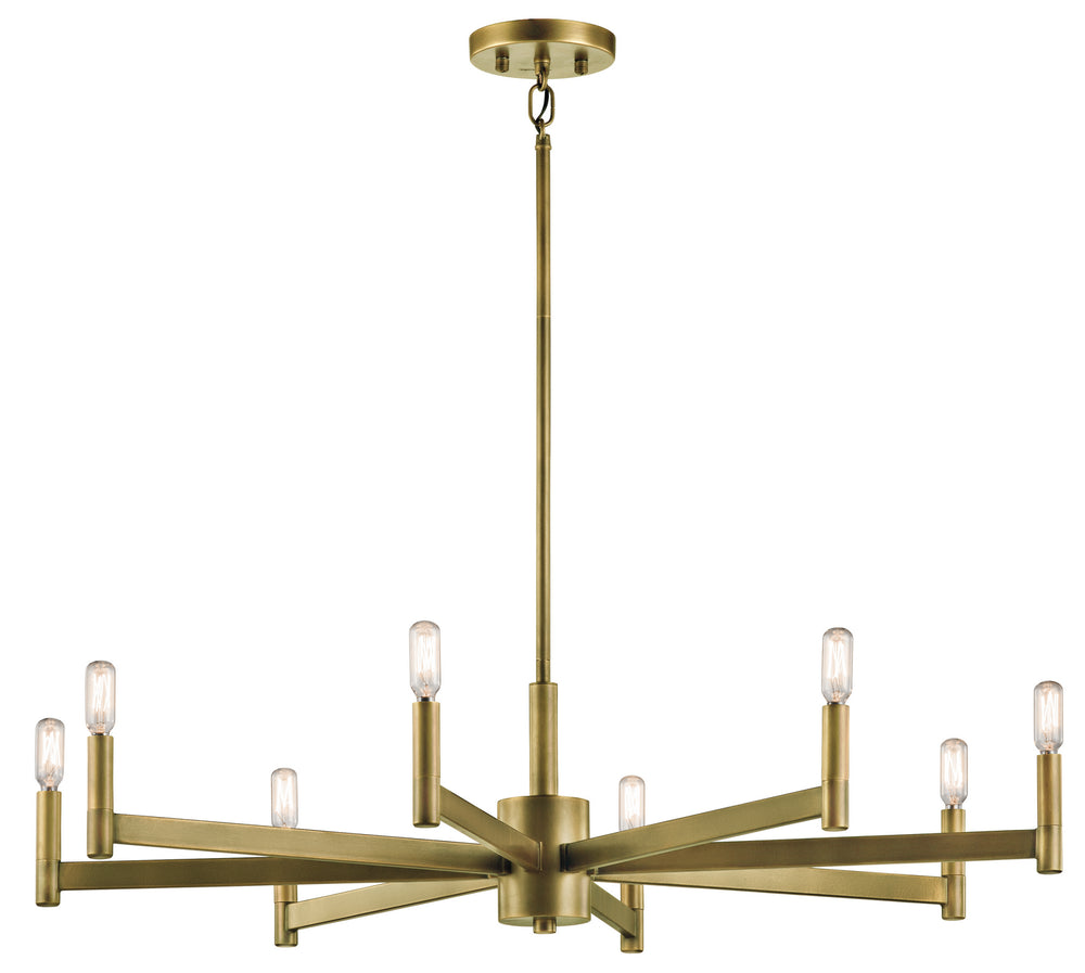 Kichler Canada - Eight Light Chandelier - Erzo - Natural Brass- Union Lighting Luminaires Decor