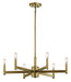 Kichler Canada - Six Light Chandelier - Erzo - Natural Brass- Union Lighting Luminaires Decor