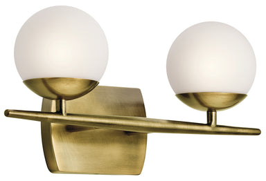 Kichler Canada - Two Light Bath - Jasper - Natural Brass- Union Lighting Luminaires Decor