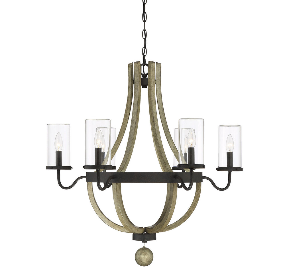 Savoy House - Six Light Outdoor Chandelier - Eden - Weathervane- Union Lighting Luminaires Decor