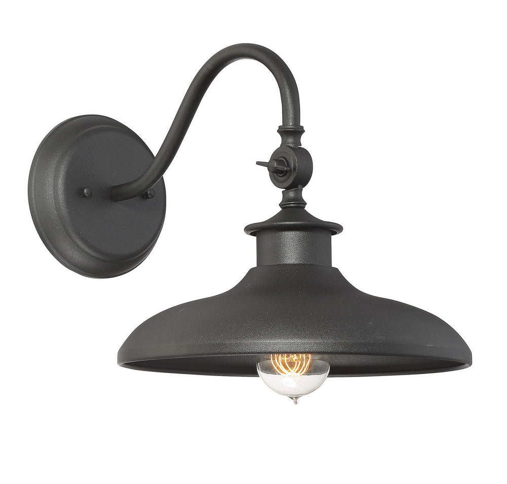 Savoy House - One Light Wall Mount - Raleigh - Black- Union Lighting Luminaires Decor