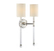 Savoy House - Two Light Wall Sconce - Fremont - Polished Nickel- Union Lighting Luminaires Decor