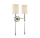 Savoy House - Two Light Wall Sconce - Fremont - Satin Nickel- Union Lighting Luminaires Decor