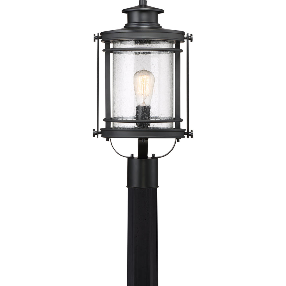 Quoizel - One Light Outdoor Post Mount - Booker - Mystic Black- Union Lighting Luminaires Decor