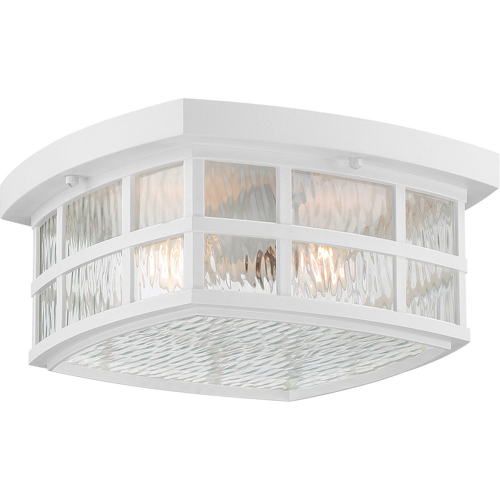 Quoizel - Two Light Outdoor Flush Mount - Stonington - Matte White- Union Lighting Luminaires Decor