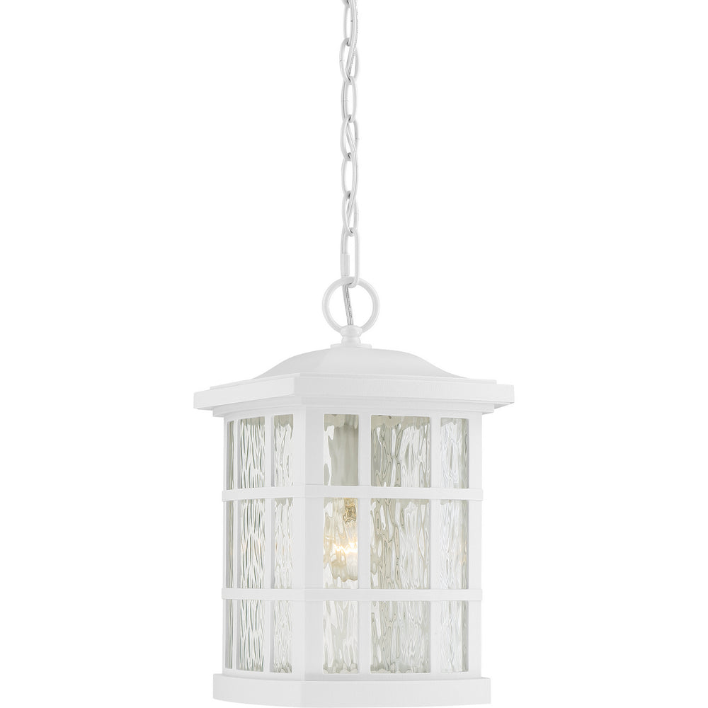 Quoizel - One Light Outdoor Hanging Lantern - Stonington - Matte White- Union Lighting Luminaires Decor