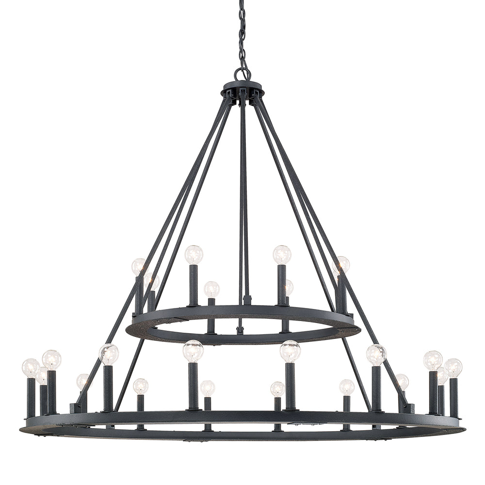 Capital Lighting - 24 Light Chandelier - Pearson - Black Iron- Union Lighting Luminaires Decor