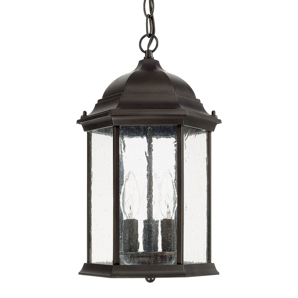 Capital Lighting - Three Light Outdoor Hanging Lantern - Main Street - Old Bronze- Union Lighting Luminaires Decor