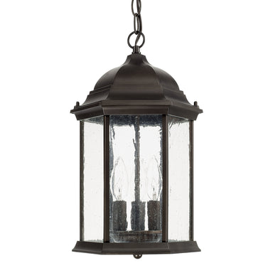 Capital Lighting - Three Light Outdoor Hanging Lantern - Main Street - Old Bronze- Union Lighting Luminaires Decor
