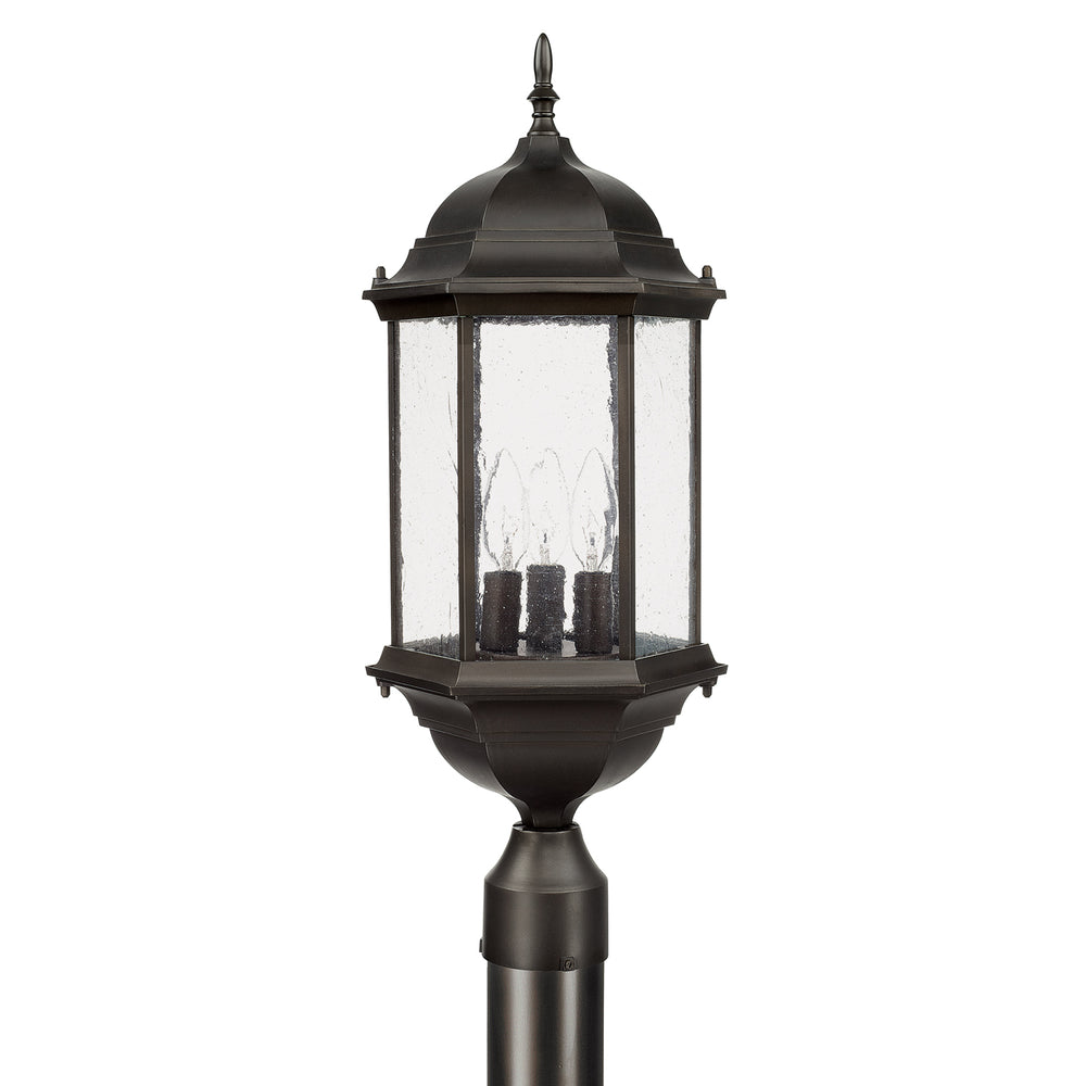 Capital Lighting - Three Light Outdoor Post Lantern - Main Street - Old Bronze- Union Lighting Luminaires Decor