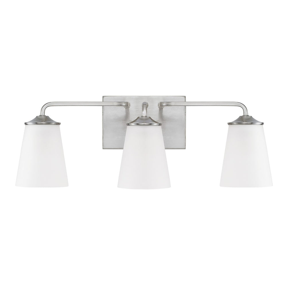 Capital Lighting - Three Light Vanity - Braylon - Brushed Nickel- Union Lighting Luminaires Decor