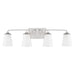 Capital Lighting - Four Light Vanity - Braylon - Brushed Nickel- Union Lighting Luminaires Decor