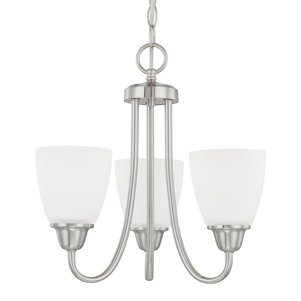 Capital Lighting - Three Light Chandelier - Trenton - Brushed Nickel- Union Lighting Luminaires Decor