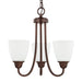 Capital Lighting - Three Light Chandelier - Trenton - Bronze- Union Lighting Luminaires Decor