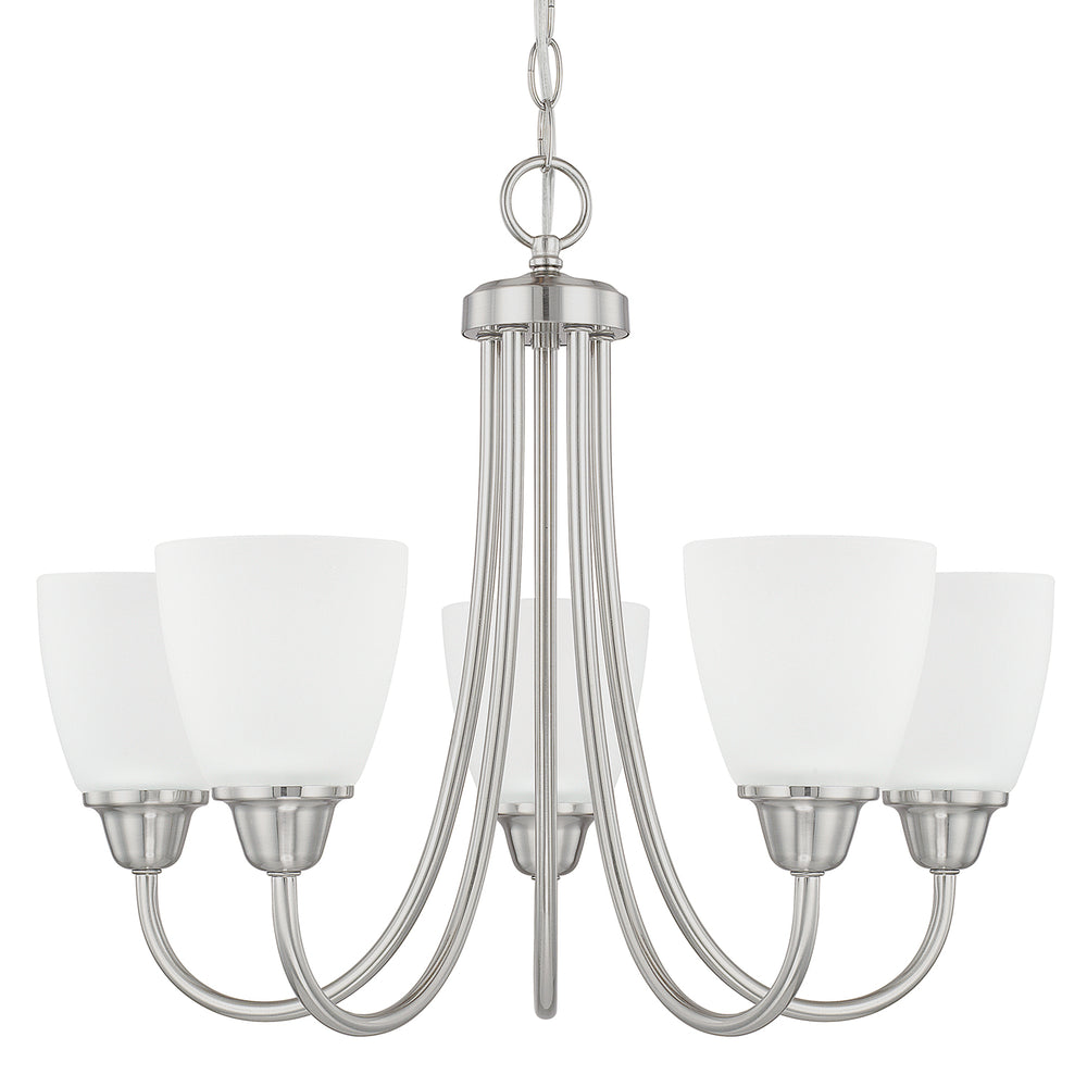 Capital Lighting - Five Light Chandelier - Trenton - Brushed Nickel- Union Lighting Luminaires Decor