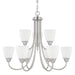 Capital Lighting - Nine Light Chandelier - Trenton - Brushed Nickel- Union Lighting Luminaires Decor