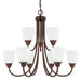 Capital Lighting - Nine Light Chandelier - Trenton - Bronze- Union Lighting Luminaires Decor