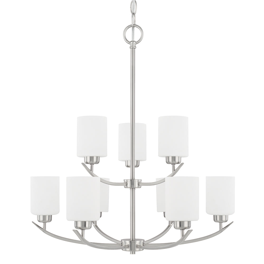 Capital Lighting - Nine Light Chandelier - Dixon - Brushed Nickel- Union Lighting Luminaires Decor