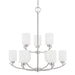 Capital Lighting - Nine Light Chandelier - Dixon - Brushed Nickel- Union Lighting Luminaires Decor