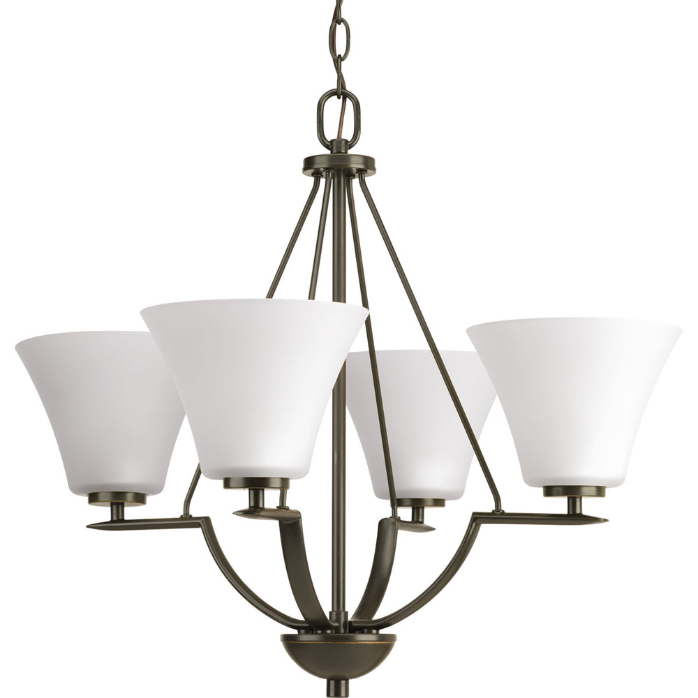 Progress Canada - Four Light Chandelier - Bravo - Antique Bronze- Union Lighting Luminaires Decor