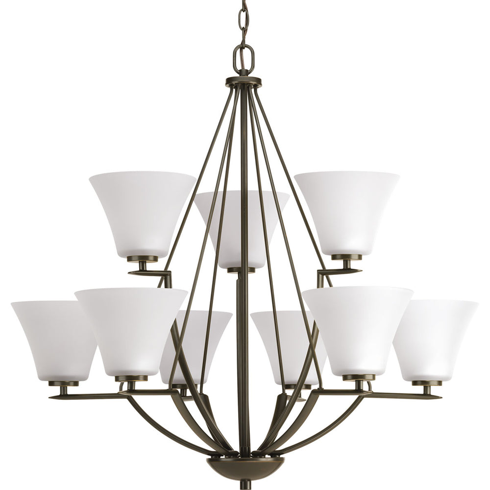 Progress Canada - Nine Light Chandelier - Bravo - Antique Bronze- Union Lighting Luminaires Decor